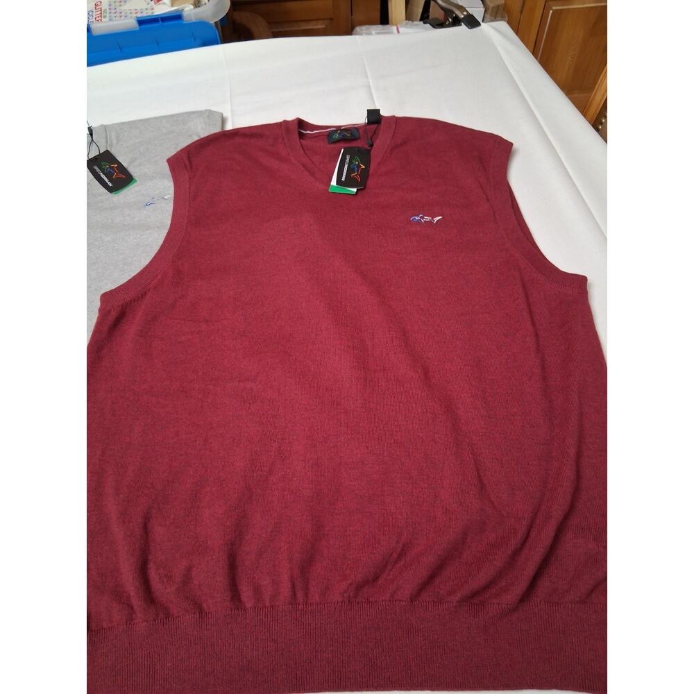 2 Greg Norman Shark Sweater Vests ThermoLite Eco Mode Mens Size XXXL 3X New NWT - Picture 2 of 16